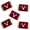 Big Dot of Happiness Prancing Plaid - Mini Candy Bar Wrapper Stickers - Reindeer Holiday and Christmas Party Small Favors - 40 Count